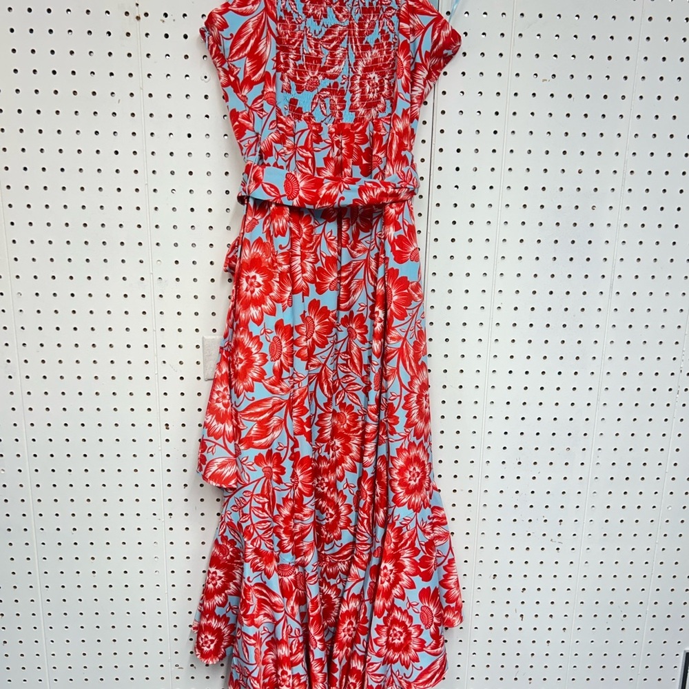 Eliza J Red and White Poppy Floral Dress - Picture 3 of 5